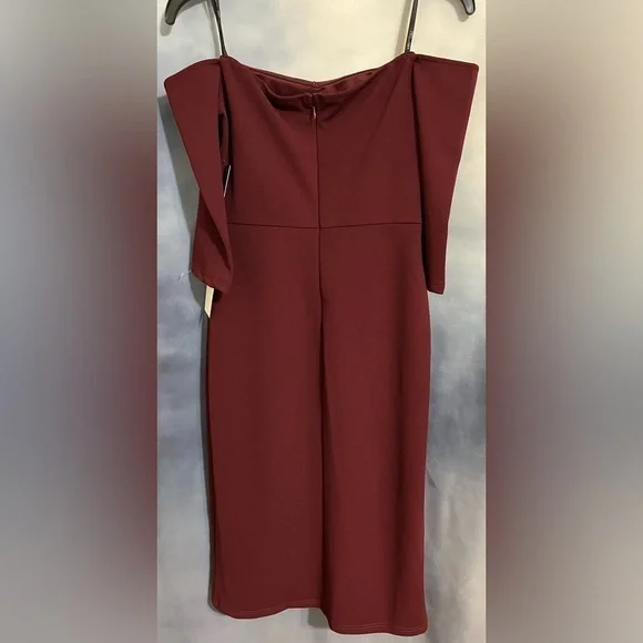 Lulus exclusive plum purple flames of desire midi off shoulder dress size M NWT - Picture 10 of 10